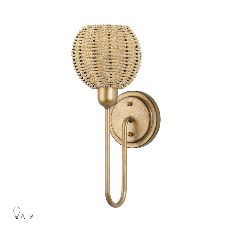 Summervine Wall Sconce in Antique Gold Leaf