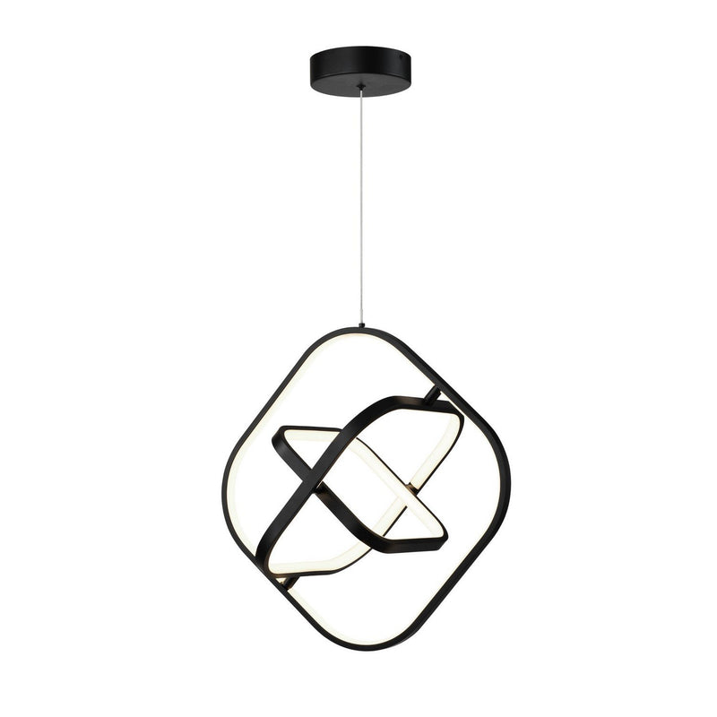 Sienna 18.5" LED Pendant in Semi Gloss Black