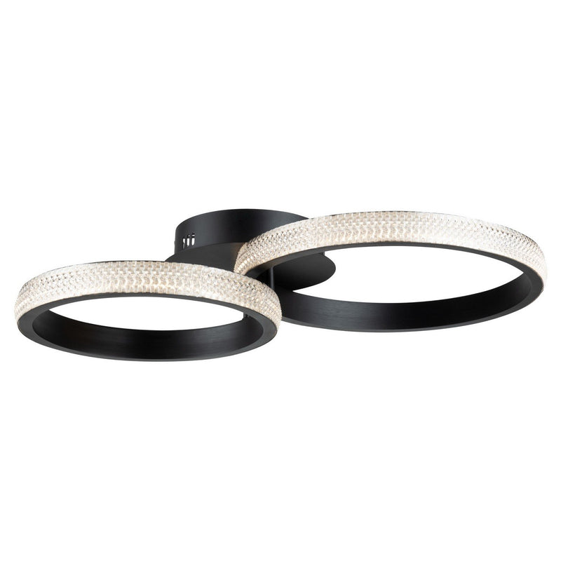 Nova 25" LED Semi-Flush Mount in Matte Black
