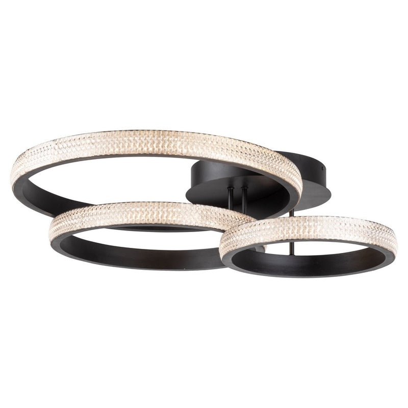 Nova 31" LED Semi-Flush Mount in Matte Black