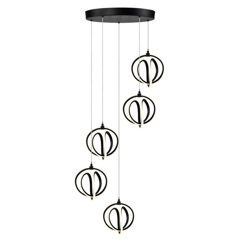 Rose 20" LED Pendant in Black