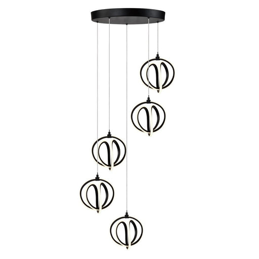 Rose 20" LED Pendant in Black