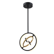 Trilogy 13" LED Pendant in Black and Gold