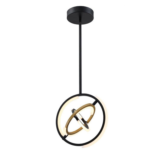 Trilogy 13" LED Pendant in Black and Gold