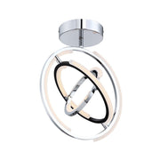 Trilogy LED Semi-Flush Mount in Polished Nickel