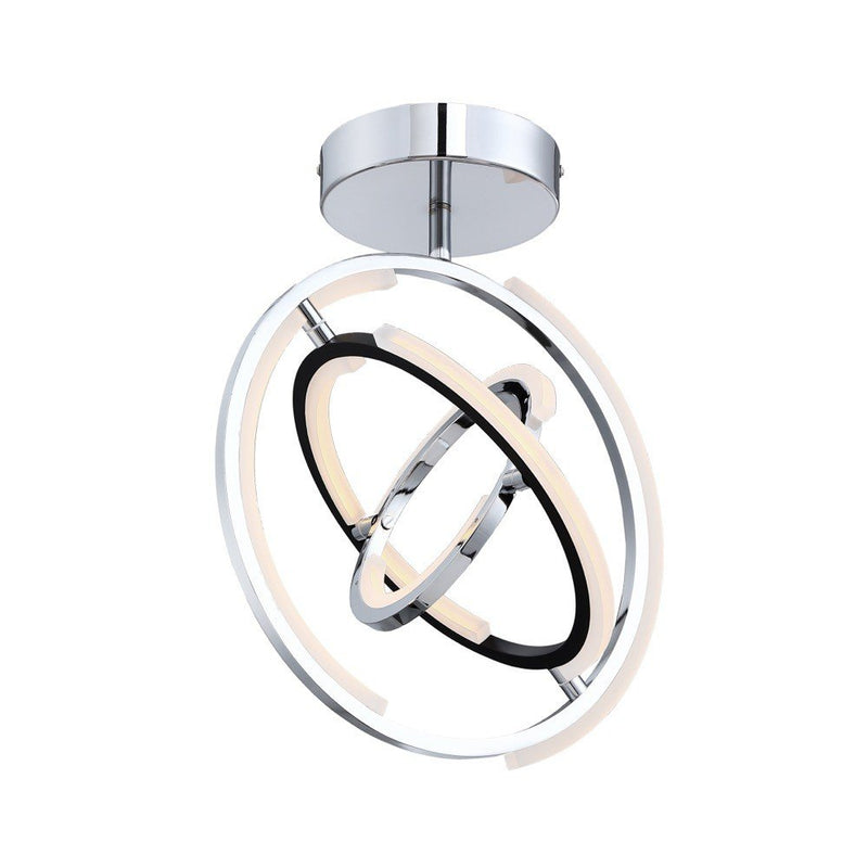 Trilogy LED Semi-Flush Mount in Polished Nickel