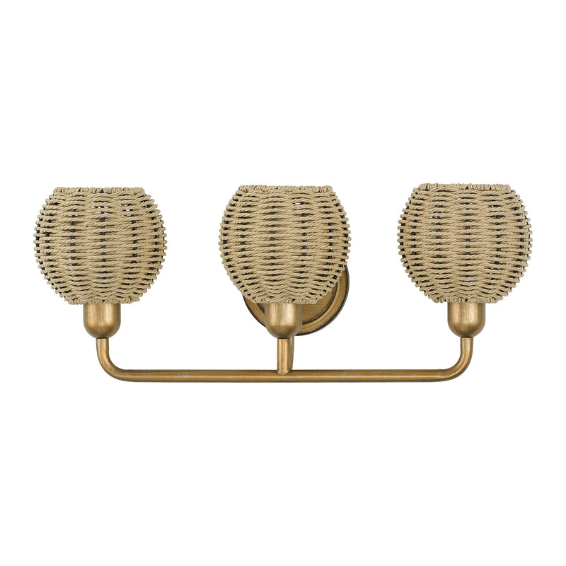 Summervine 3-Light Bath Vanity Light in Antique Gold Leaf