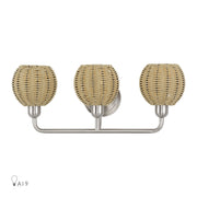Summervine 3-Light Bath Vanity Light in Brushed Nickel