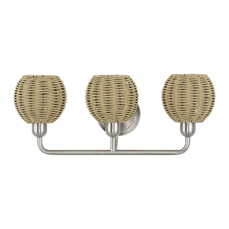 Summervine 3-Light Bath Vanity Light in Brushed Nickel