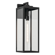 Branner Large Outdoor Wall Lantern in Textured Black
