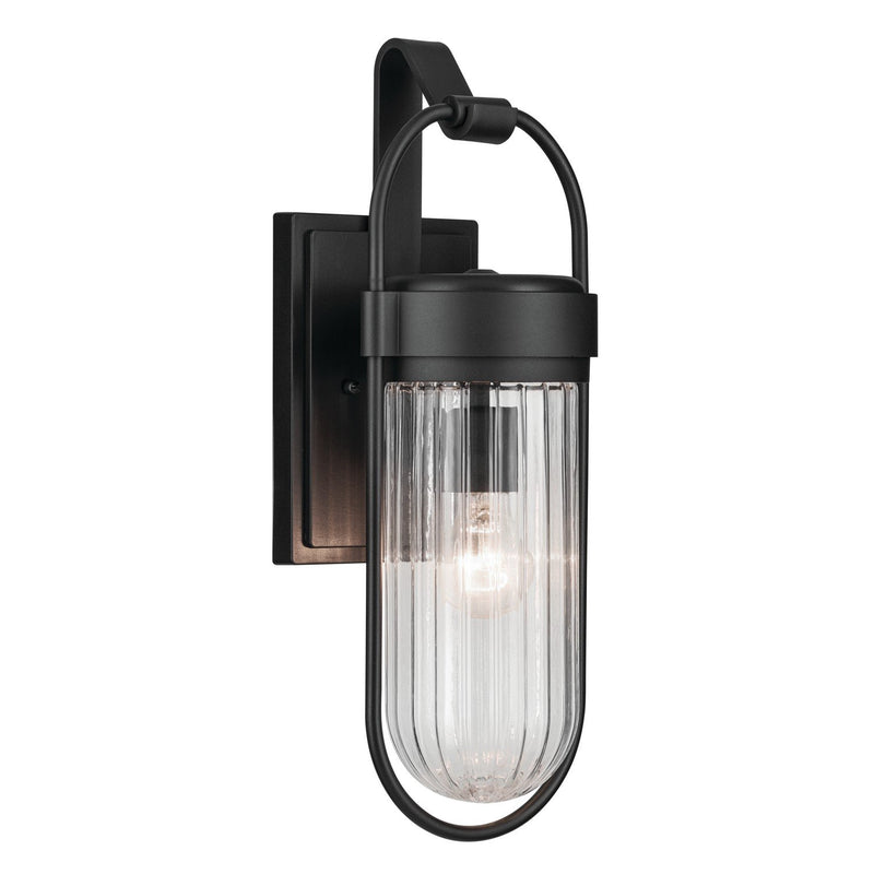 Brix Medium Outdoor Wall Sconce in Textured Black