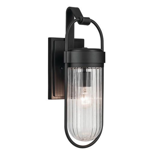 Brix Medium Outdoor Wall Sconce in Textured Black