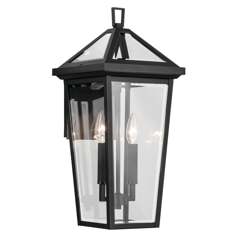 Regence 2-Light Medium Outdoor Wall Lantern in Textured Black