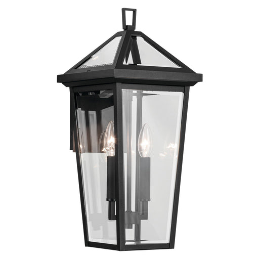 Regence 2-Light Medium Outdoor Wall Lantern in Textured Black