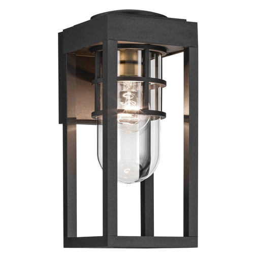Hone Small Outdoor Wall Lantern in Textured Black