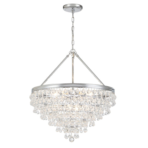 Calypso 8 Light 25" Pendant in Polished Chrome