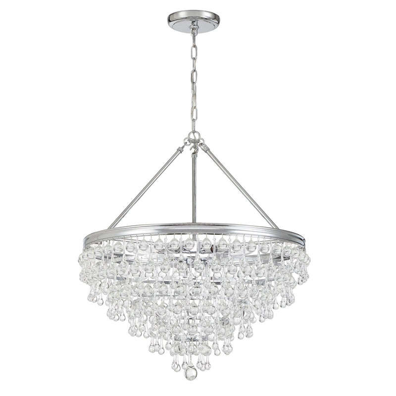 Calypso 8 Light 25" Pendant in Polished Chrome