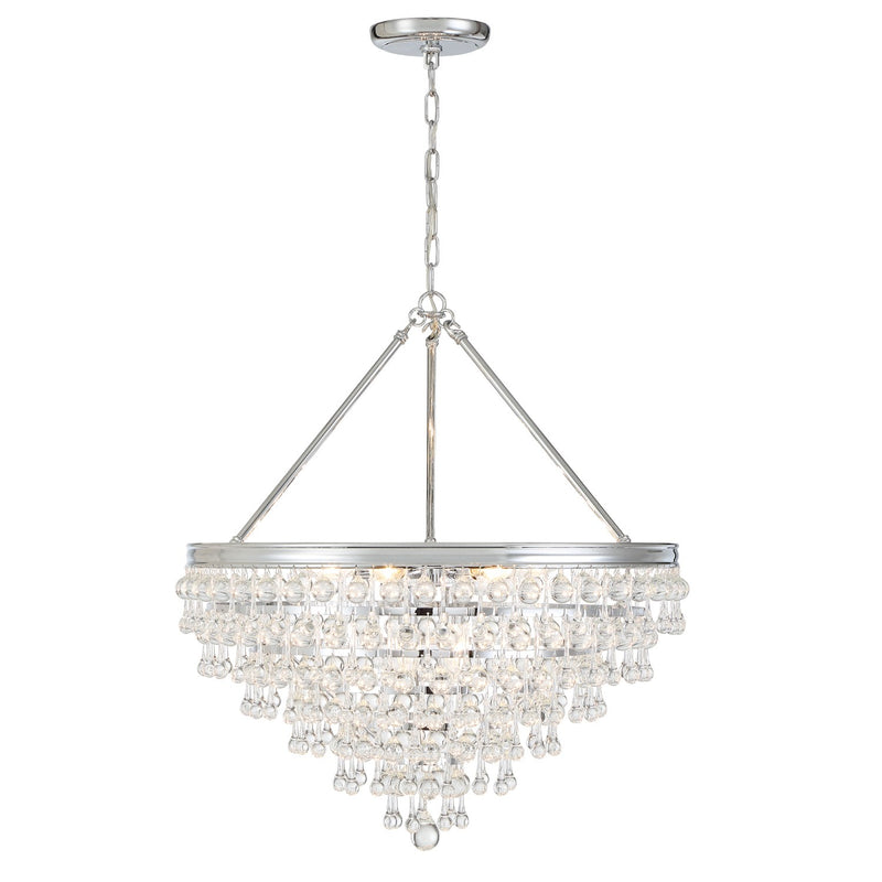 Calypso 8 Light 25" Pendant in Polished Chrome