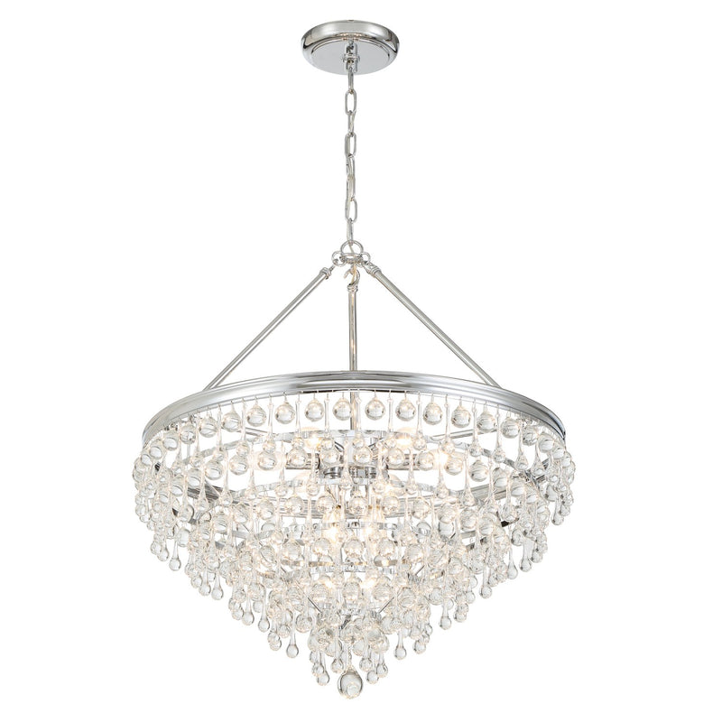 Calypso 8 Light 25" Pendant in Polished Chrome