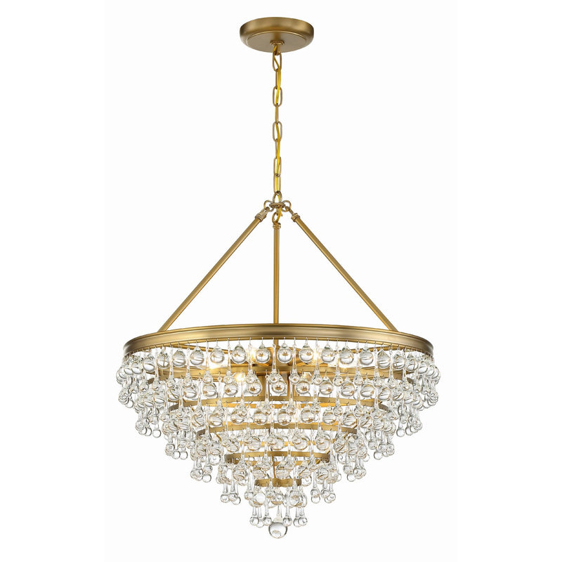 Calypso 8 Light 25" Pendant in Vibrant Gold