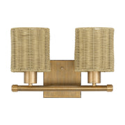 Weavington 2-Light Bath Vanity Light in Antique Gold Leaf