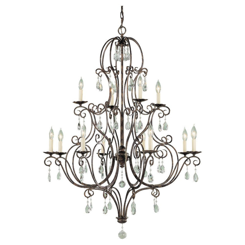 Chateau 12-Light Chandelier in Mocha Bronze