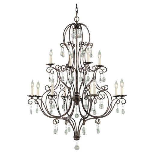 Chateau 12-Light Chandelier in Mocha Bronze