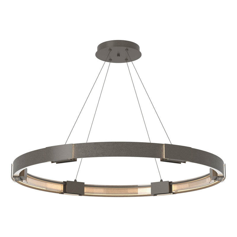 Aura Large LED Pendant in Dark Smoke - 138589-SKT-STND-07-ZM0394 by Hubbardton Forge