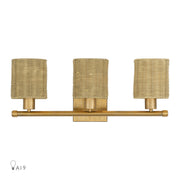 Weavington 3-Light Bath Vanity Light in Antique Gold Leaf