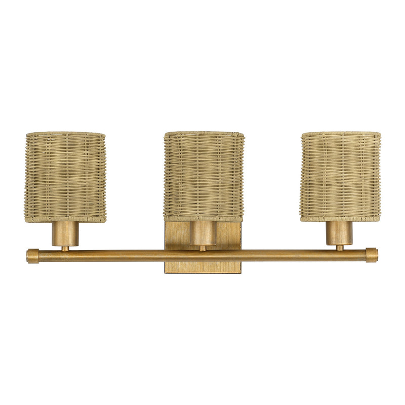 Weavington 3-Light Bath Vanity Light in Antique Gold Leaf