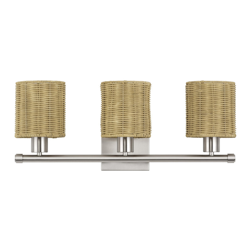 Weavington 3-Light Bath Vanity Light in Brushed Nickel