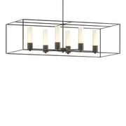 Portico Pendant in Dark Smoke with Oil Rubbed Bronze Accent - 138940-SKT-MULT-07-14-GG0392 by Hubbardton Forge