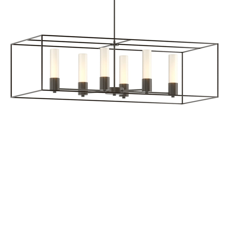 Portico Pendant in Dark Smoke with Oil Rubbed Bronze Accent - 138940-SKT-MULT-07-14-GG0392 by Hubbardton Forge
