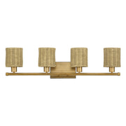 Weavington 4-Light Large Bath Vanity Light in Antique Gold Leaf