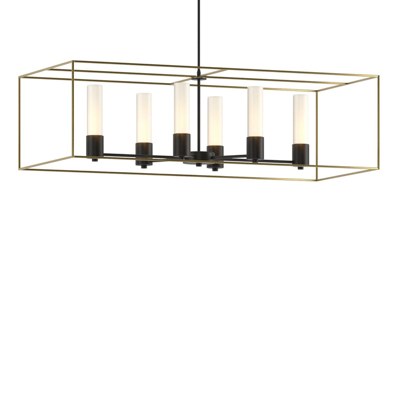 Portico Pendant in Black with Modern Brass Accent - 138940-SKT-MULT-10-86-GG0392 by Hubbardton Forge