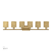 Weavington 6-Light Extra Large Bath Vanity Light in Antique Gold Leaf