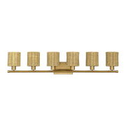 Weavington 6-Light Extra Large Bath Vanity Light in Antique Gold Leaf