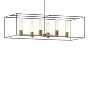 Portico Pendant in Soft Gold with Black Accent - 138940-SKT-MULT-84-10-GG0392 by Hubbardton Forge