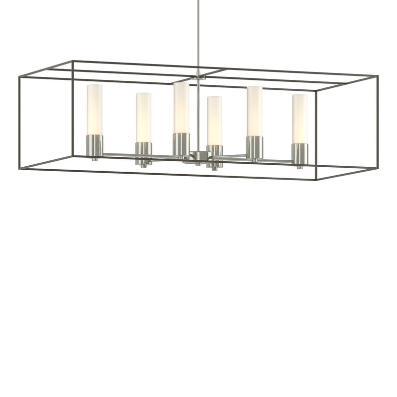Portico Pendant in Sterling with Dark Smoke Accent - 138940-SKT-MULT-85-07-GG0392 by Hubbardton Forge