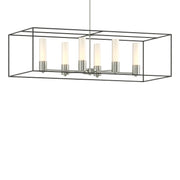 Portico Pendant in Sterling with Natural Iron Accent - 138940-SKT-MULT-85-20-GG0392 by Hubbardton Forge