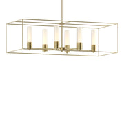Portico Pendant in Modern Brass with Modern Brass Accent - 138940-SKT-MULT-86-86-GG0392 by Hubbardton Forge