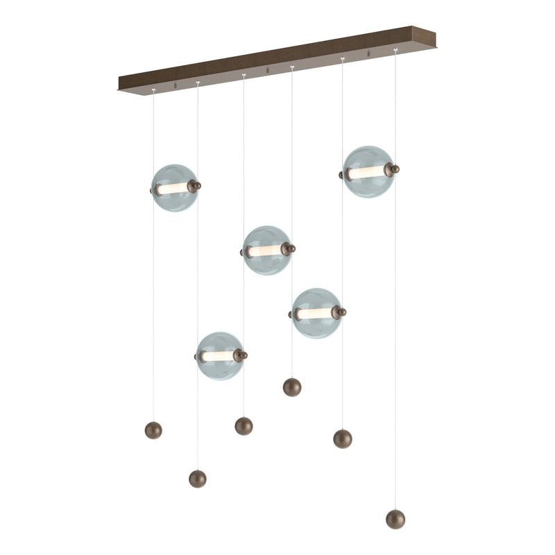 Abacus 5-Light LED Pendant in Bronze - 139050-LED-STND-05-YL0668 by Hubbardton Forge