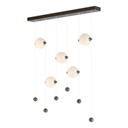 Abacus 5-Light LED Pendant in Oil Rubbed Bronze - 139050-LED-STND-14-GG0668 by Hubbardton Forge