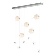 Abacus 5-Light LED Pendant in Vintage Platinum - 139050-LED-STND-82-GG0668 by Hubbardton Forge