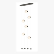 Abacus 6-Light Ceiling-to-Floor LED Pendant in Natural Iron - 139055-LED-STND-20-GG0668 by Hubbardton Forge