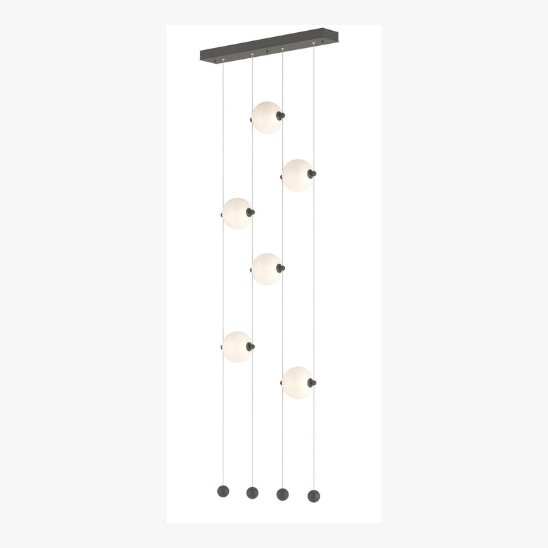 Abacus 6-Light Ceiling-to-Floor LED Pendant in Natural Iron - 139055-LED-STND-20-GG0668 by Hubbardton Forge