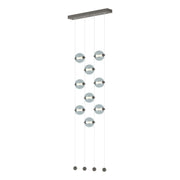 Abacus 9-Light Ceiling-to-Floor LED Pendant in Dark Smoke - 139057-LED-STND-07-YL0668 by Hubbardton Forge