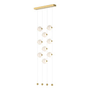 Abacus 9-Light Ceiling-to-Floor LED Pendant in Modern Brass - 139057-LED-STND-86-GG0668 by Hubbardton Forge