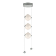 Abacus 3-Light LED Pendant in Vintage Platinum - 139059-LED-STND-82-GG0668 by Hubbardton Forge