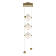 Abacus 3-Light LED Pendant in Modern Brass - 139059-LED-STND-86-GG0668 by Hubbardton Forge